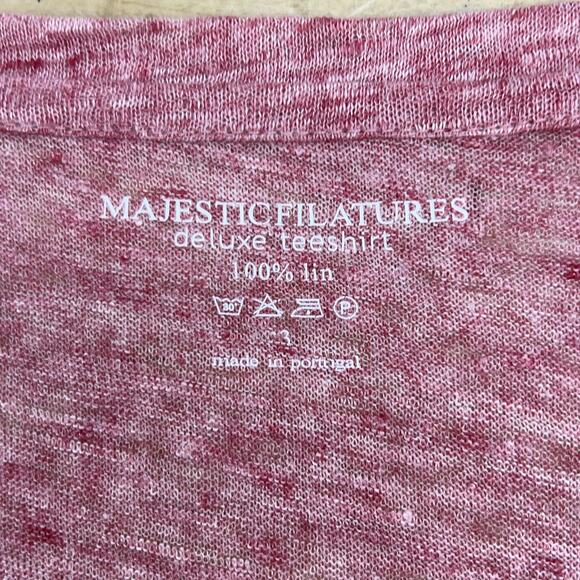 Majestic Filatures Womens Size 3 US M Deluxe Tee Shirt Cardigan Linen V Neck - Picture 12 of 15